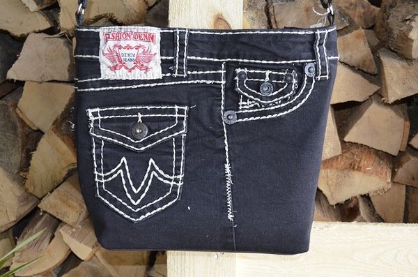 Jeans-Crossbag schwarz
