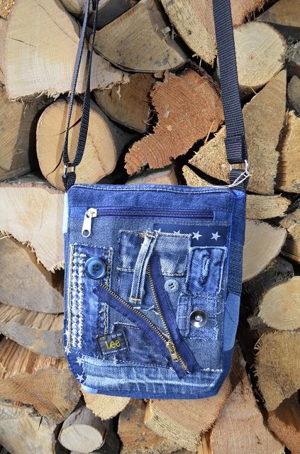 Jeans-Messengerbag Mini